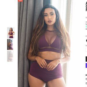 Lunalae Addison Top - Mesh Cut Out High Neck Top